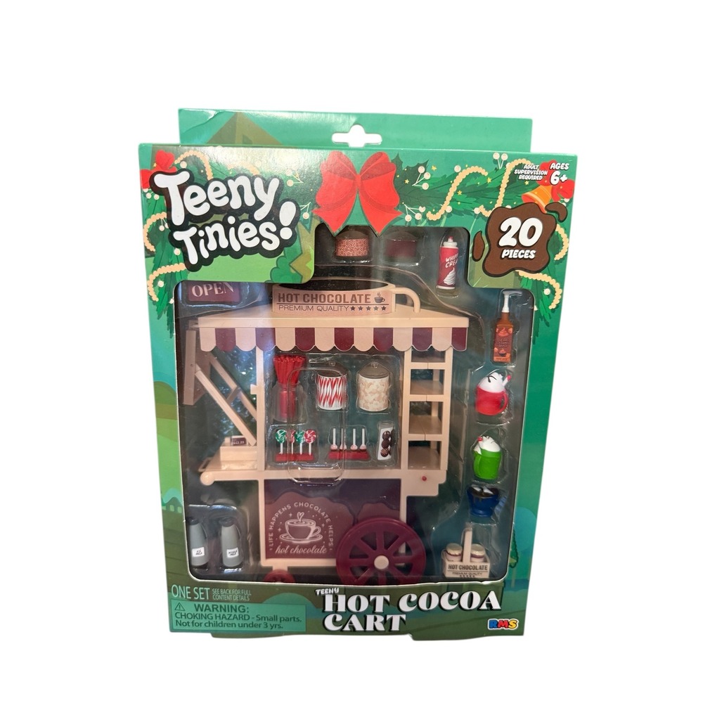 Teeny Tinies Hot Cocoa Cart Playset Kids OS Multicolor New 20 Piece Miniature